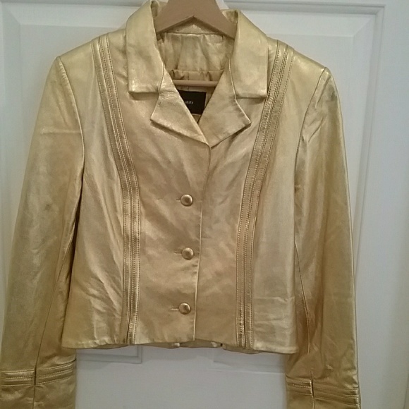 Genuine Leather Gold Jacket # 2C (NWT) - Picture 3 of 6